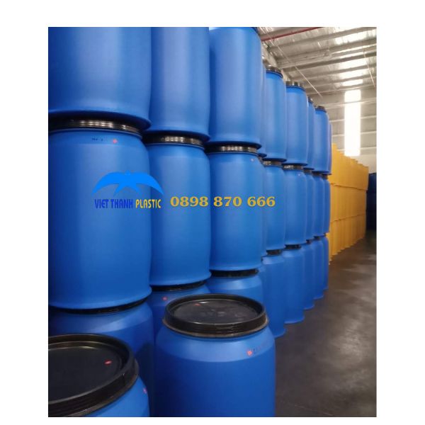 Thùng phuy nhựa đai sắt 220 lít